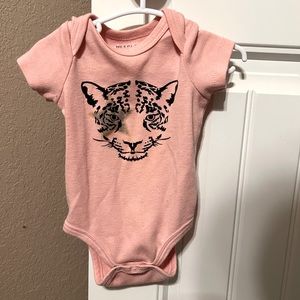 Pink onesie with a leopard